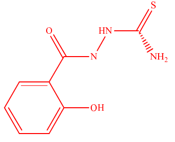 Structure of 2–(2–hydroxybenzoyl) hydrazinecarbothioamide ligand (HL1)
